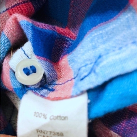 J.crew Blue Plaid Long-sleeve Cotton Button Down Shirt XS - Picture 4 of 4